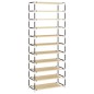 vidaXL Schuhschrank Creme 60x30x166 cm Stoff vidaXL Schuhschrank Creme 60x30x166 cm Stoff