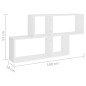 Wandregal Weiß 100x18x53 cm Holzwerkstoff Wandregal Weiß 100x18x53 cm Holzwerkstoff