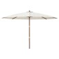 vidaXL Sonnenschirm mit Holzmast Sandfarben 400x273 cm vidaXL Sonnenschirm mit Holzmast Sandfarben 400x273 cm