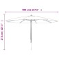 vidaXL Sonnenschirm mit Holzmast Sandfarben 400x273 cm vidaXL Sonnenschirm mit Holzmast Sandfarben 400x273 cm