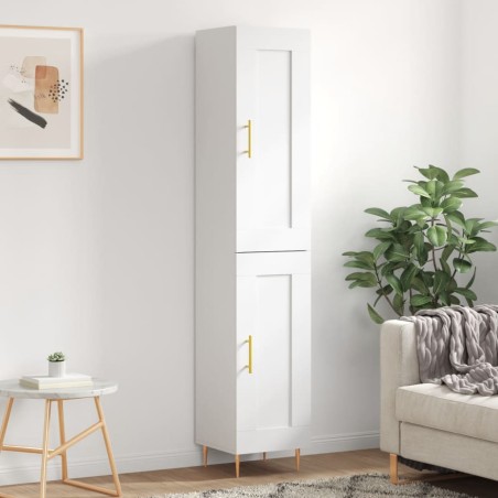 Highboard Weiß 34,5x34x180 cm Holzwerkstoff