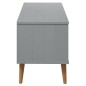 vidaXL TV-Schrank MOLDE Grau 106x40x49 cm Massivholz Kiefer vidaXL TV-Schrank MOLDE Grau 106x40x49 cm Massivholz Kiefer