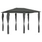 Pavillon mit Pfostenabdeckungen 3x4x2,6 m Anthrazit 160 g/m² Pavillon mit Pfostenabdeckungen 3x4x2,6 m Anthrazit 160 g/m²