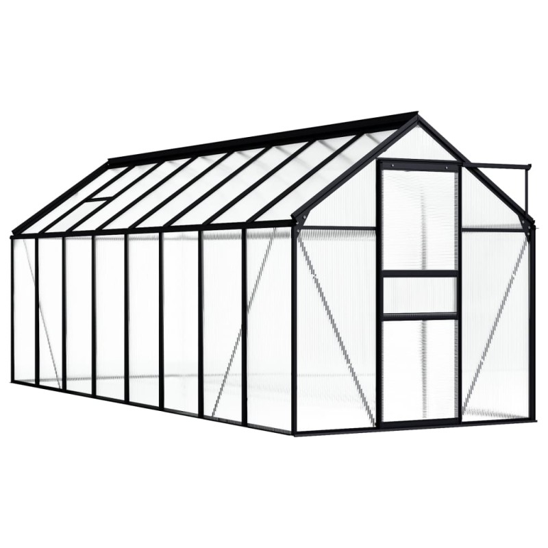 Gewächshaus Anthrazit Aluminium 9,31 m² Gewächshaus Anthrazit Aluminium 9,31 m²
