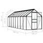 Gewächshaus Anthrazit Aluminium 9,31 m² Gewächshaus Anthrazit Aluminium 9,31 m²