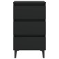 vidaXL Nachttisch mit Metallbeinen Schwarz 40x35x69 cm vidaXL Nachttisch mit Metallbeinen Schwarz 40x35x69 cm
