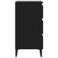vidaXL Nachttisch mit Metallbeinen Schwarz 40x35x69 cm vidaXL Nachttisch mit Metallbeinen Schwarz 40x35x69 cm