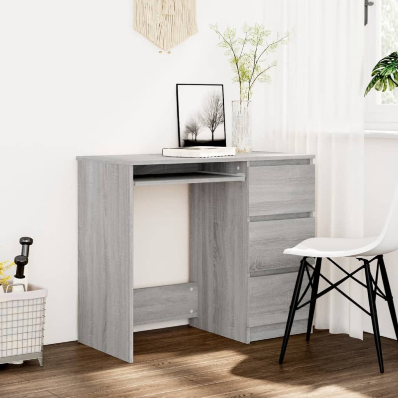 Schreibtisch Grau Sonoma 90x45x76 cm Holzwerkstoff Schreibtisch Grau Sonoma 90x45x76 cm Holzwerkstoff