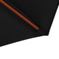 Sonnenschirm mit Holz-Mast 300 x 258 cm Schwarz Sonnenschirm mit Holz-Mast 300 x 258 cm Schwarz