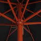 Sonnenschirm mit Holz-Mast 300 x 258 cm Schwarz Sonnenschirm mit Holz-Mast 300 x 258 cm Schwarz
