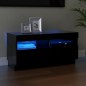 vidaXL TV-Schrank mit LED-Leuchten Schwarz 80x35x40 cm vidaXL TV-Schrank mit LED-Leuchten Schwarz 80x35x40 cm