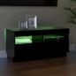 vidaXL TV-Schrank mit LED-Leuchten Schwarz 80x35x40 cm vidaXL TV-Schrank mit LED-Leuchten Schwarz 80x35x40 cm