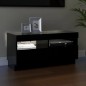 vidaXL TV-Schrank mit LED-Leuchten Schwarz 80x35x40 cm vidaXL TV-Schrank mit LED-Leuchten Schwarz 80x35x40 cm