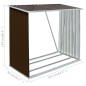 vidaXL Brennholzlager Verzinkter Stahl 163 x 83 x 154 cm Braun vidaXL Brennholzlager Verzinkter Stahl 163 x 83 x 154 cm Braun
