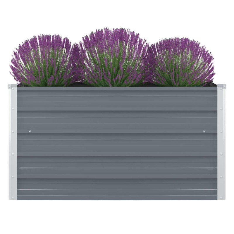 Hochbeet 100 x 100 x 45 cm Verzinkter Stahl Grau Hochbeet 100 x 100 x 45 cm Verzinkter Stahl Grau