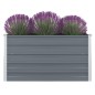 Hochbeet 100 x 100 x 45 cm Verzinkter Stahl Grau Hochbeet 100 x 100 x 45 cm Verzinkter Stahl Grau