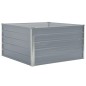 Hochbeet 100 x 100 x 45 cm Verzinkter Stahl Grau Hochbeet 100 x 100 x 45 cm Verzinkter Stahl Grau