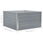 Hochbeet 100 x 100 x 45 cm Verzinkter Stahl Grau Hochbeet 100 x 100 x 45 cm Verzinkter Stahl Grau