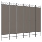 vidaXL 6-tlg. Paravent Anthrazit 240x200 cm Stoff vidaXL 6-tlg. Paravent Anthrazit 240x200 cm Stoff