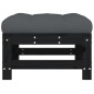 Gartenhocker mit Kissen 2 Stk. Schwarz Massivholz Kiefer Gartenhocker mit Kissen 2 Stk. Schwarz Massivholz Kiefer