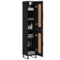 vidaXL Highboard Schwarz 34,5x34x180 cm Holzwerkstoff vidaXL Highboard Schwarz 34,5x34x180 cm Holzwerkstoff