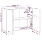 Hängeschrank Räuchereiche 80x31x60 cm Holzwerkstoff Hängeschrank Räuchereiche 80x31x60 cm Holzwerkstoff