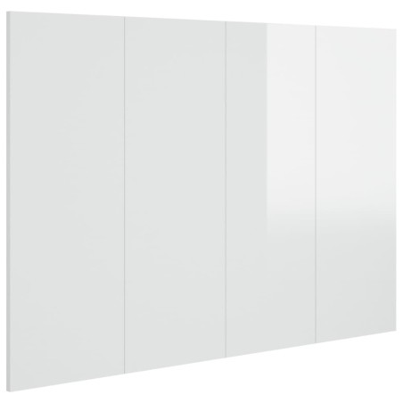 Kopfteil Hochglanz-Weiß 120x1,5x80 cm Holzwerkstoff