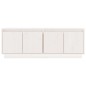 TV-Schrank Weiß 110x34x40 cm Massivholz Kiefer