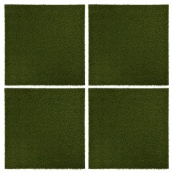 Kunstrasen-Fliesen 4 Stk. 50x50x2,5 cm Gummi