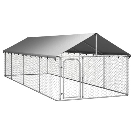 vidaXL Outdoor-Hundezwinger mit Dach 600x200x150 cm