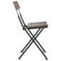 Bistrostühle 2 Stk. Klappbar Grau Poly Rattan und Stahl Bistrostühle 2 Stk. Klappbar Grau Poly Rattan und Stahl