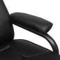 TV-Sessel mit Fußhocker Schwarz Kunstleder TV-Sessel mit Fußhocker Schwarz Kunstleder