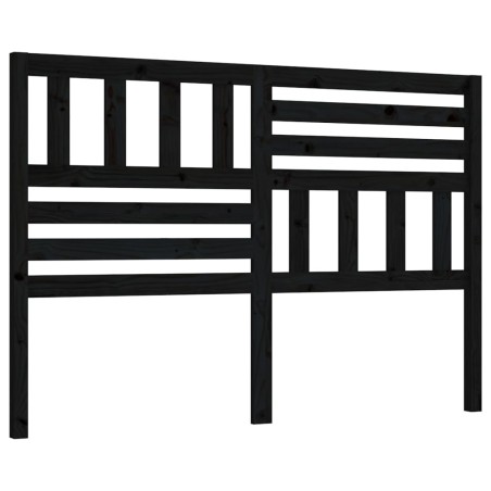 vidaXL Kopfteil Schwarz 146x4x100 cm Massivholz Kiefer