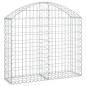 Gabione mit Hochbogen 100x30x80/100 cm Verzinktes Eisen Gabione mit Hochbogen 100x30x80/100 cm Verzinktes Eisen