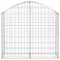 Gabione mit Hochbogen 100x30x80/100 cm Verzinktes Eisen Gabione mit Hochbogen 100x30x80/100 cm Verzinktes Eisen