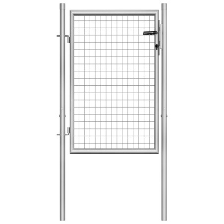 vidaXL Gartentor Verzinkter Stahl 105x150 cm Silbern