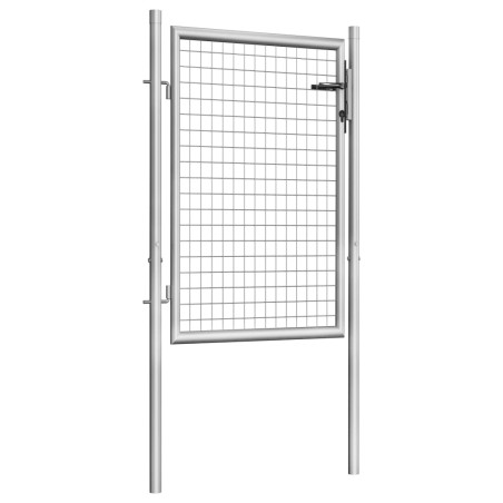 vidaXL Gartentor Verzinkter Stahl 105x150 cm Silbern