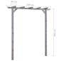 Garten-Pergola Grau 200x40x205 cm Imprägniertes Kiefernholz Garten-Pergola Grau 200x40x205 cm Imprägniertes Kiefernholz