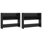 Wand-Schuhschränke 2 Stk. Hochglanz-Schwarz 80x18x60cm Wand-Schuhschränke 2 Stk. Hochglanz-Schwarz 80x18x60cm