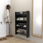 Wand-Schuhschränke 2 Stk. Hochglanz-Schwarz 80x18x60cm Wand-Schuhschränke 2 Stk. Hochglanz-Schwarz 80x18x60cm