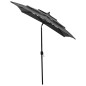 Sonnenschirm mit Aluminium-Mast 3-lagig Anthrazit 2x2 m Sonnenschirm mit Aluminium-Mast 3-lagig Anthrazit 2x2 m