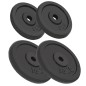 Hantelscheiben 4 Stk. 2x10 kg+2x5 kg Gusseisen Hantelscheiben 4 Stk. 2x10 kg+2x5 kg Gusseisen