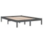 Massivholzbett Grau Kiefer 140x190 cm Massivholzbett Grau Kiefer 140x190 cm
