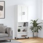 Highboard Weiß 69,5x34x180 cm Holzwerkstoff Highboard Weiß 69,5x34x180 cm Holzwerkstoff