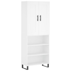 Highboard Weiß 69,5x34x180 cm Holzwerkstoff