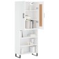 Highboard Weiß 69,5x34x180 cm Holzwerkstoff Highboard Weiß 69,5x34x180 cm Holzwerkstoff
