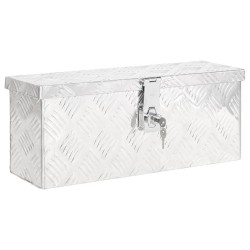 Aufbewahrungsbox Silbern 50x15x20,5 cm Aluminium