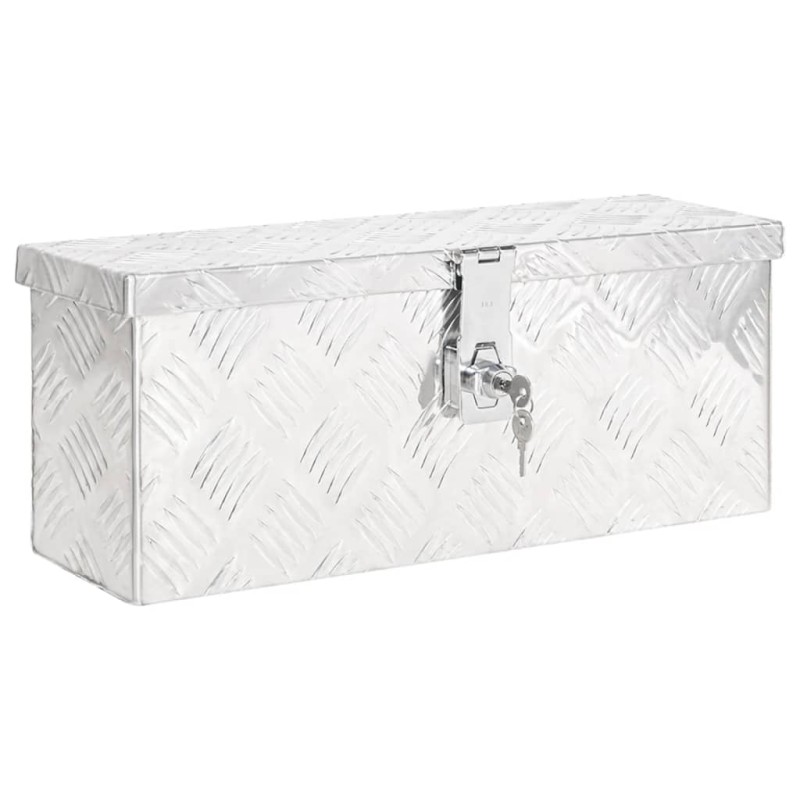 Aufbewahrungsbox Silbern 50x15x20,5 cm Aluminium Aufbewahrungsbox Silbern 50x15x20,5 cm Aluminium