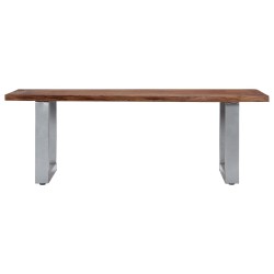 Couchtisch mit lebenden Kanten 115x60x40 cm Massivholz Akazie