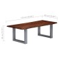 Couchtisch mit lebenden Kanten 115x60x40 cm Massivholz Akazie Couchtisch mit lebenden Kanten 115x60x40 cm Massivholz Akazie